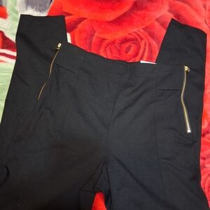 INC International Concepts Black Pants with Gold Accents